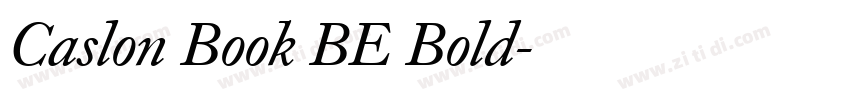 Caslon Book BE Bold字体转换